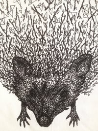 Image 5 of Hedgehog // animal print on white t-shirt // ladies