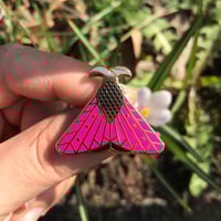 Image 3 of Moth enamel pin // pink