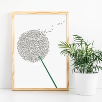 Image 1 of Dandelion print // A5 or A4 