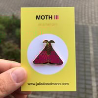 Image 4 of Moth enamel pin // pink