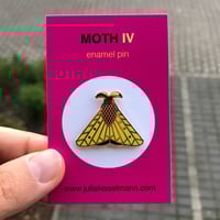 Image 3 of Moth enamel pin // yellow