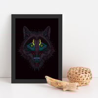 Image 1 of Dark wolf print // A5 or A4