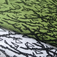 Image 4 of Hedgehog // animal print on green t-shirt // ladies