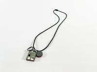 Image 1 of Formica Shape Necklace - Grey and Sage and Black 