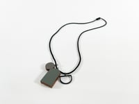 Image 2 of Formica Shape Necklace - Grey and Sage and Black 