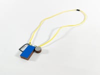 Image 1 of Formica Shape Necklace - Electric Blue, Grey and White