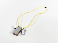 Image 2 of Formica Shape Necklace - Electric Blue, Grey and White