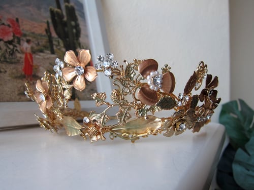 Image of Gilded Petals tiara