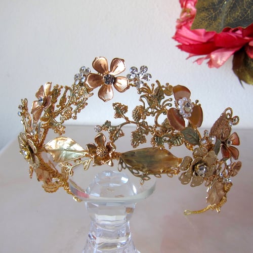 Image of Gilded Petals tiara