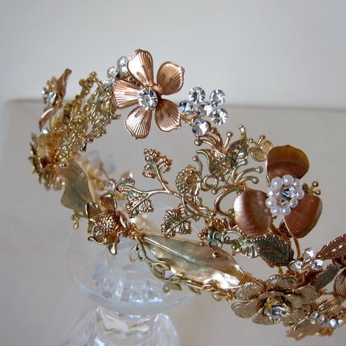 Image of Gilded Petals tiara