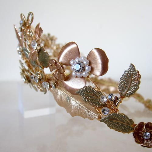 Image of Gilded Petals tiara