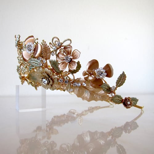 Image of Gilded Petals tiara