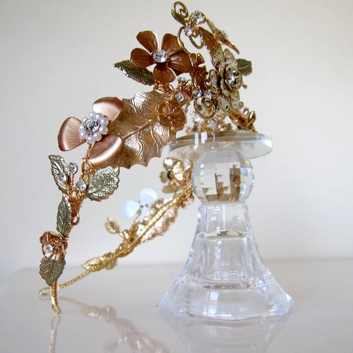 Image of Gilded Petals tiara