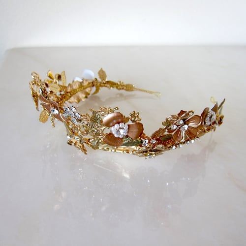 Image of Gilded Petals tiara