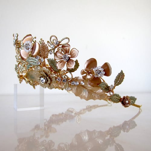 Image of Gilded Petals tiara