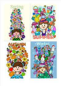 Greeting/Postcard (6x4) - 4 Seasons/cards 