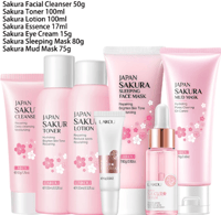 7pcs Facial Products Kit Sakura Skincare Set