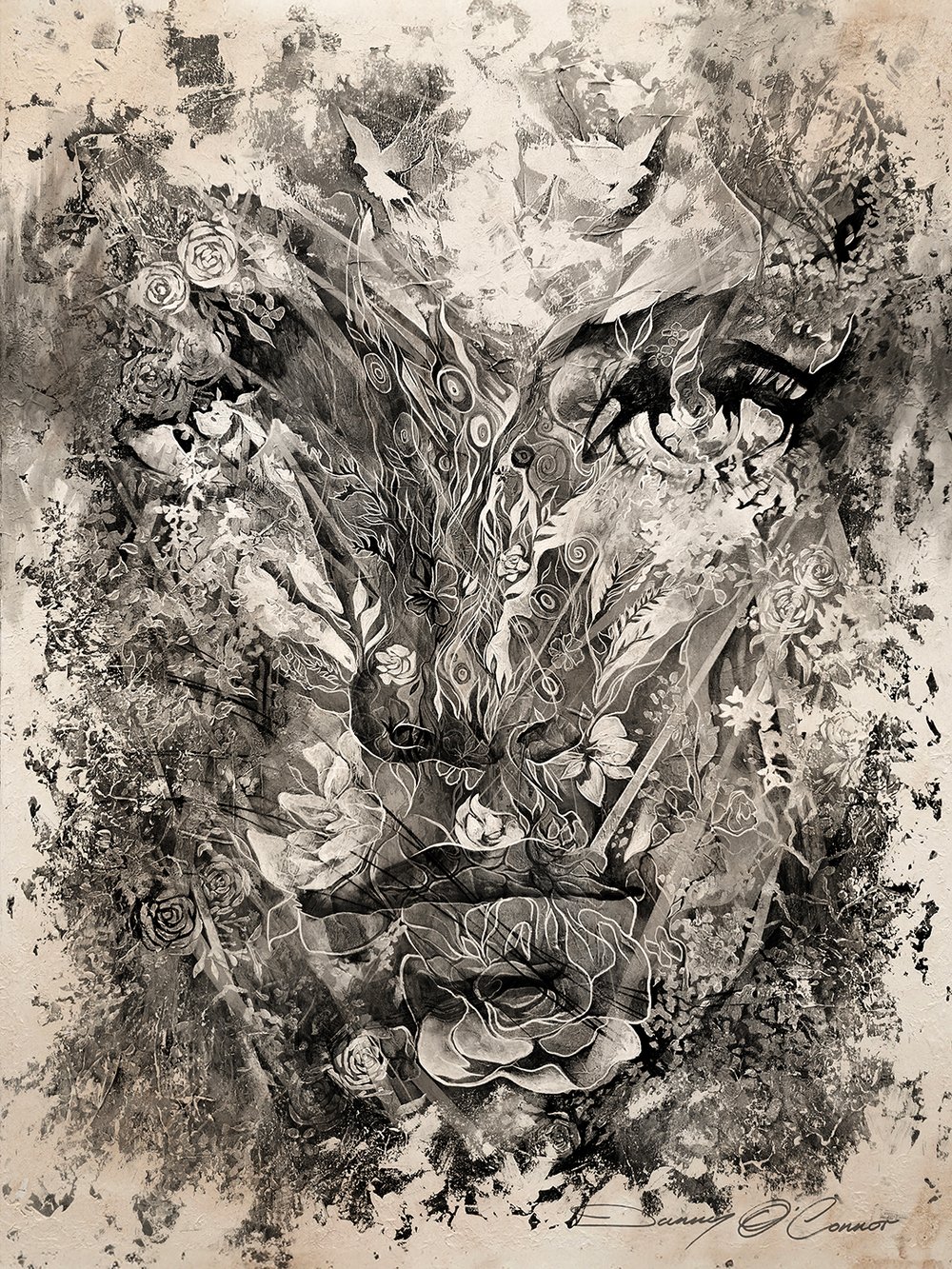 Eyes Of Glowing Embers (Sepia) Open Edition Print - FREE WORLDWIDE SHIPPING!!!