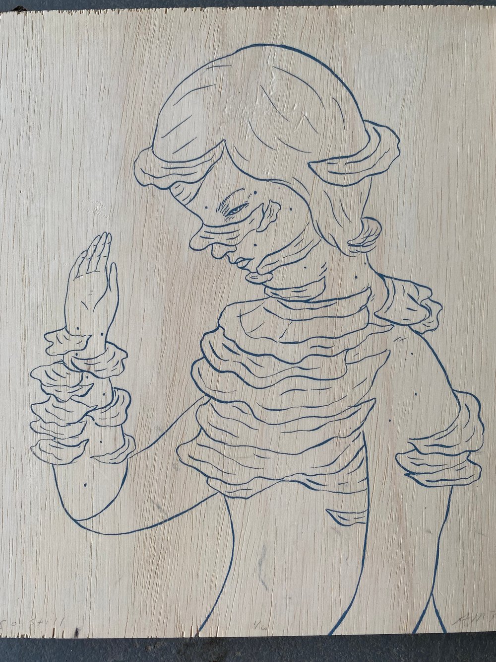 Image of Shroom Doula Silkscreen on Wood