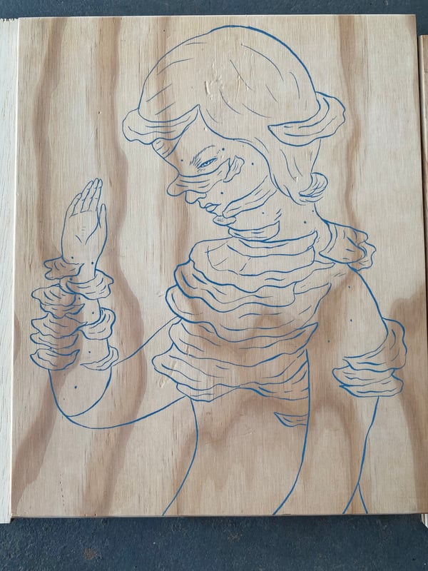 Image of Shroom Doula Silkscreen on Wood