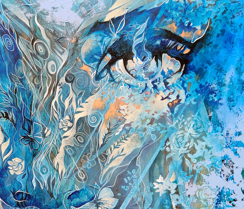 Eyes Of Glowing Embers (Blue) Open Edition Print - FREE WORLDWIDE SHIPPING!!!