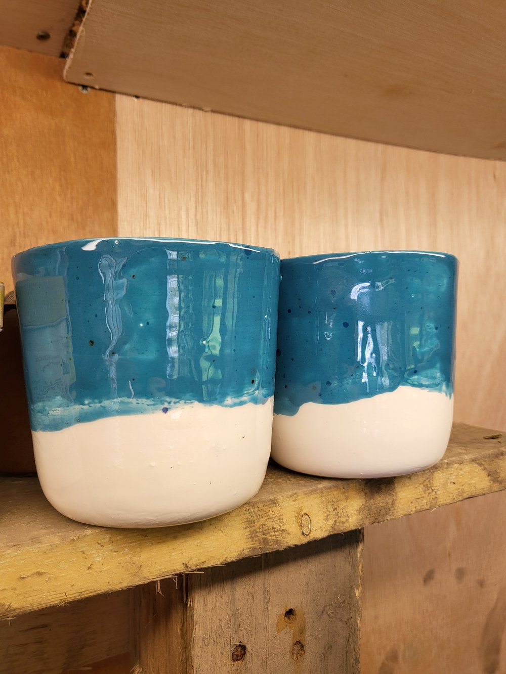 Dark duck egg cups