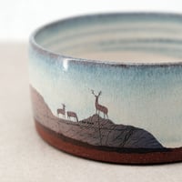 Image 3 of MADE TO ORDER Deer on Hill Cereal Bowl