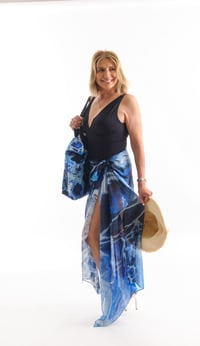 Image 3 of OCEAN  BREEZE SILK MIX SARONG