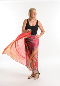 Image 3 of SUNSET  SILK MIX SARONG