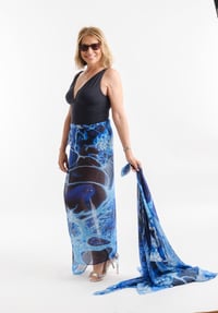 Image 5 of OCEAN  BREEZE SILK MIX SARONG