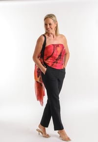 Image 2 of SUNSET  SILK MIX SARONG