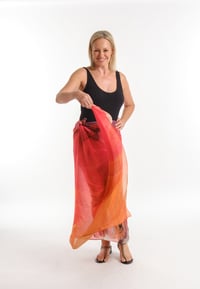 Image 4 of SUNSET  SILK MIX SARONG