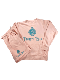 Image 1 of Luxury Short Set: Pink + Blue