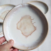 Image 6 of Large Spoon Rest Handcrafted Pottery Spoon Holder in White and Ocher Glaze