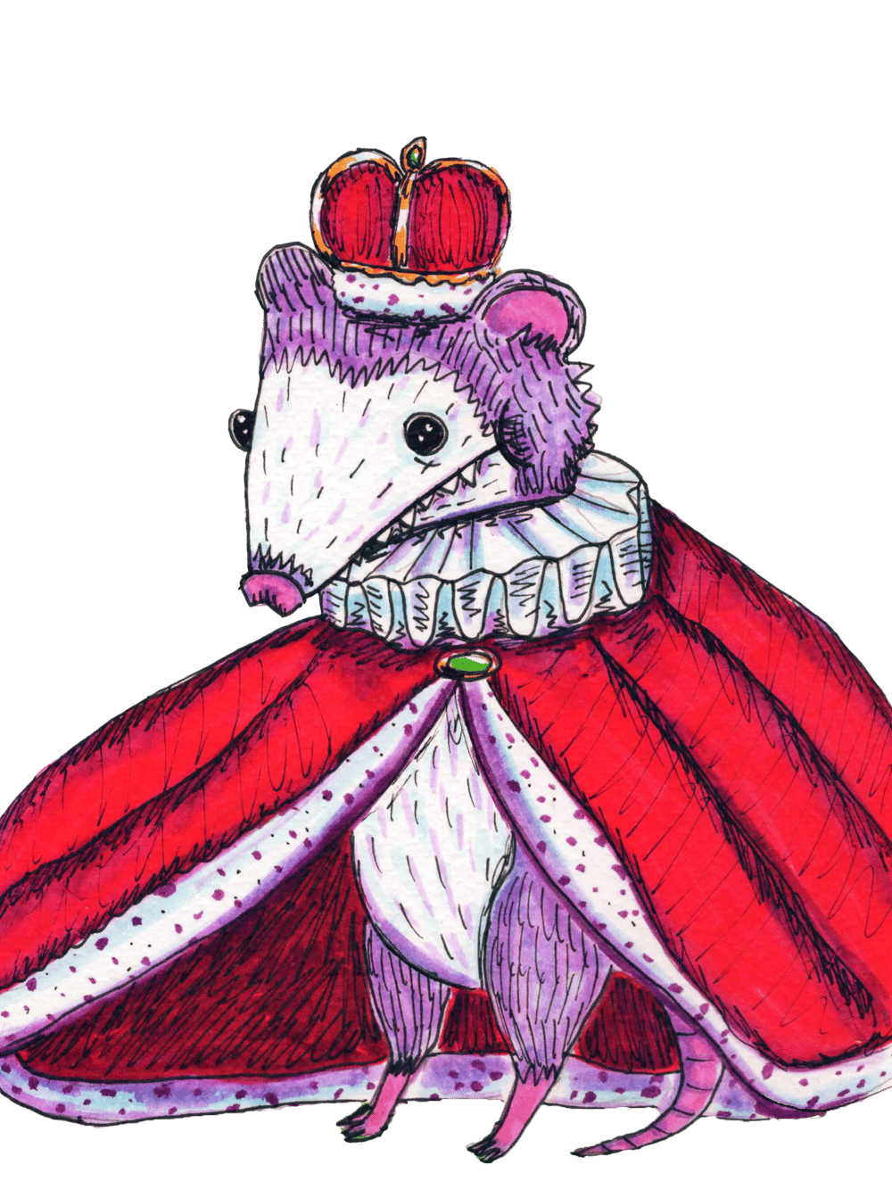Image of Opossum King Sticker