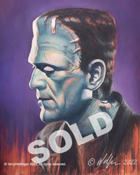 Frankenstein Purple - Oil Painting