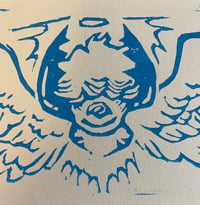 Image 2 of Beetle Angel Stamp Lino Print