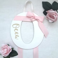 Image 3 of Personalised bow holder,Letter ribbon bow holder,Personalised clip holder