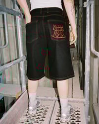 Image 2 of ZIGZAG JEANS SHORTS | BLACK