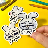 Image 1 of White Bunny Sticker Set