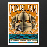 Image 1 of Pearl Jam 07/06/24 Barcelona Event Poster - AP Edition