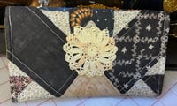 Image 2 of Black & Blue Quilt Block Wallet