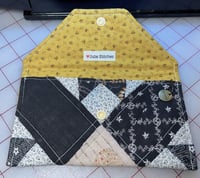 Image 3 of Black & Blue Quilt Block Wallet