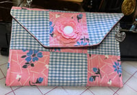 Image 1 of Pink & Blue Patchwork Wallet