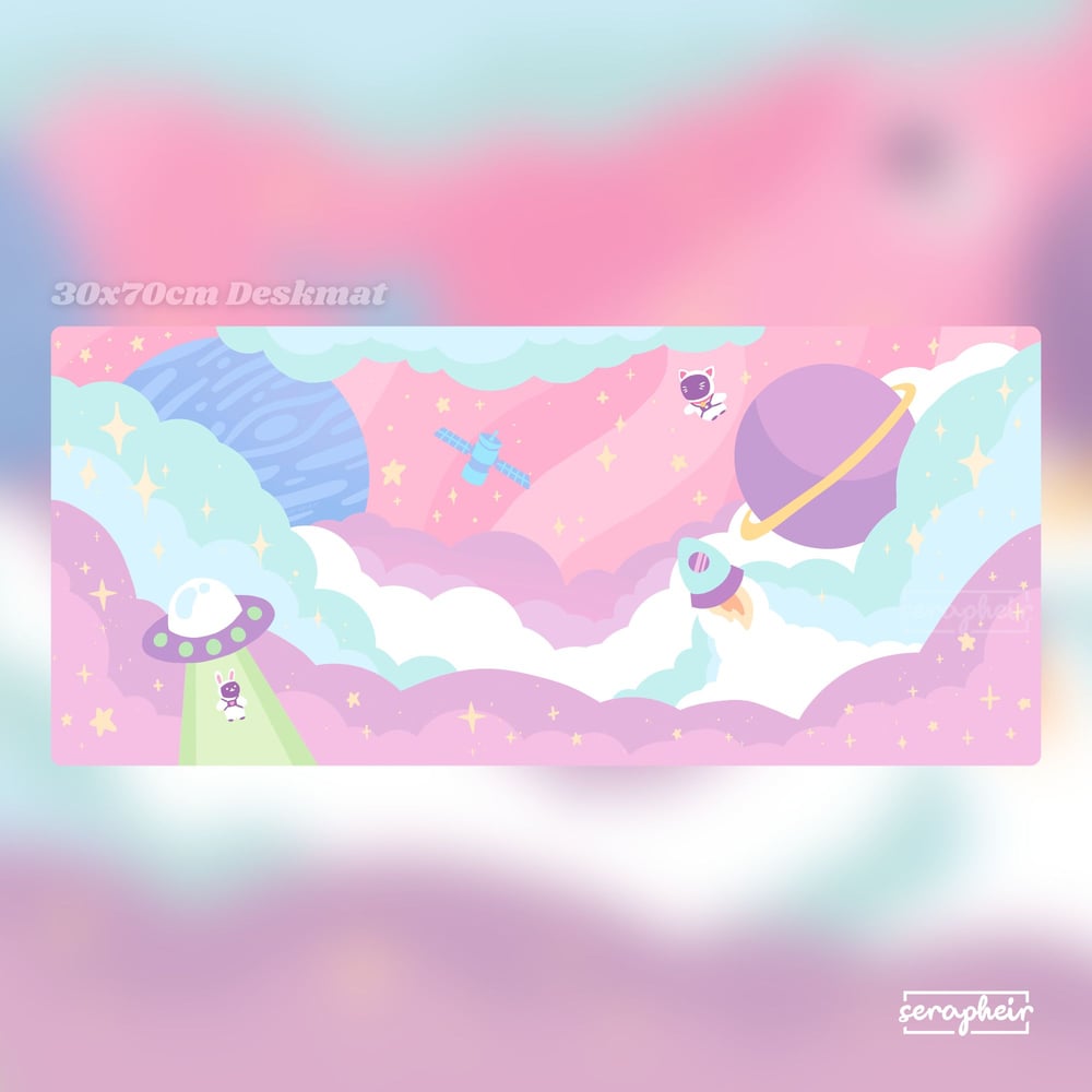 Image of Pastel Galaxy Deskmat ✨