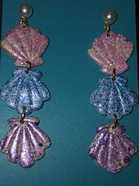 Handmade mermaid shells earrings 