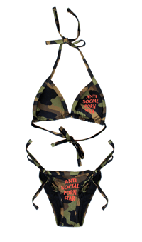 ANTI SOCIAL STAR CAMO BIKINI SET