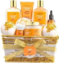 Gift Basket for Women - 10 Pc Almond Milk & Honey Beauty & Personal Care Set