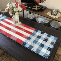 Image 4 of PATRIOTIC PICINIC PLAID:  These Colors Don't Run-ner 14" x 55" Table Runner Pattern
