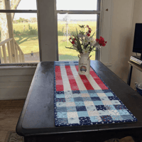 Image 2 of PATRIOTIC PICINIC PLAID:  These Colors Don't Run-ner 14" x 55" Table Runner Pattern